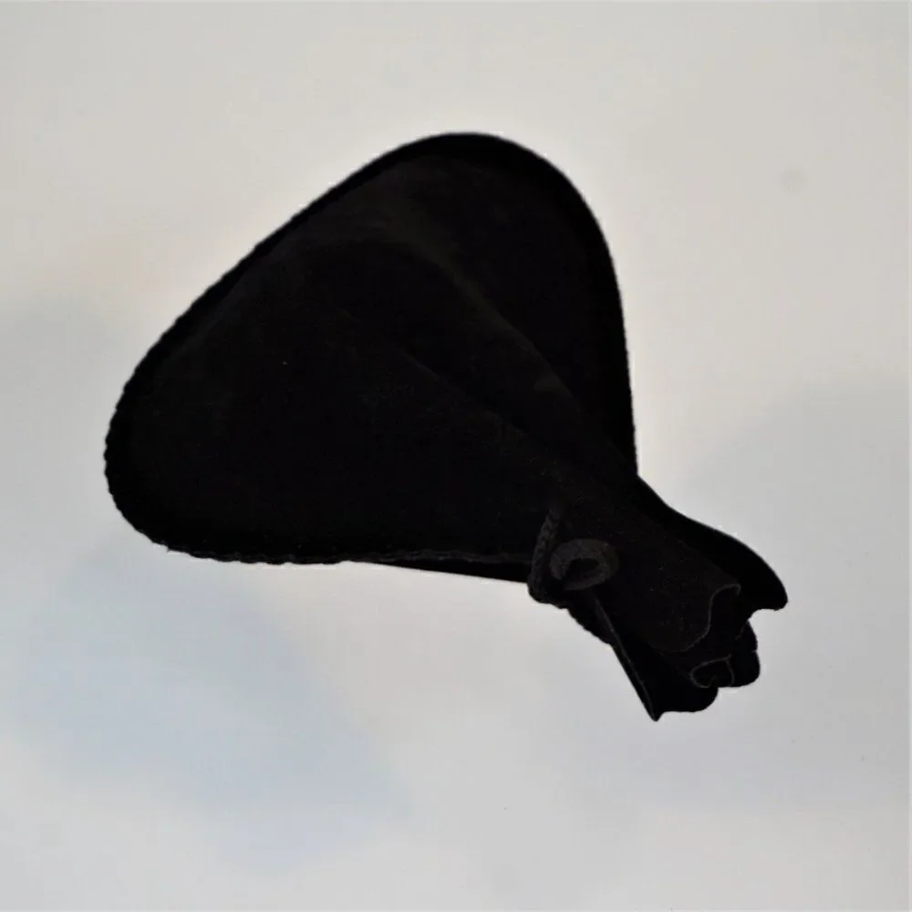 Flocked Velvet Jewelry Pouch Black Drawstring Dust Bag Gift Bag